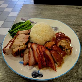 Laka  - 3 item BBQ rice plate ( bbq pork, roast pork, and roast duck) - Chinese Near Me - Millbrae, California