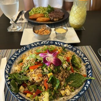 Coracora - Veggie Chaufa and Tallarin Verde w/ Rib Eye* - Latin American Near Me - West Hartford, Connecticut Coracora - Veggie Chaufa and Tallarin Verde w/ Rib Eye* - Latin American Near Me - West Hartford, Connecticut