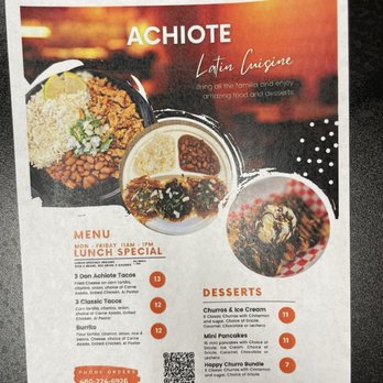Achiote Latin Cuisine - Lunch Specials and Desserts - Mexican Near Me - Chandler, Arizona Achiote Latin Cuisine - Lunch Specials and Desserts - Mexican Near Me - Chandler, Arizona
