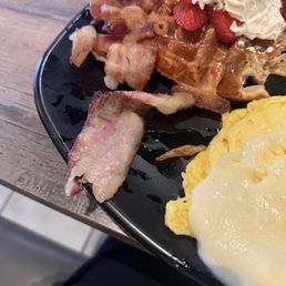 Undercooked bacon Undercooked bacon