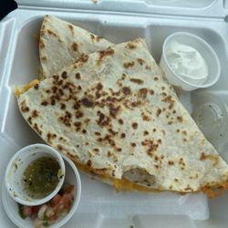 Autentico Street Tacos - Beef Quesadilla was favorite. Delicious beef, easy to eat and filling