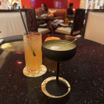 Lobby Bar - luxe lychee martini (front) and north star exotic energizer (back) - Lounges Near Me - Las Vegas, Nevada Lobby Bar - luxe lychee martini (front) and north star exotic energizer (back) - Lounges Near Me - Las Vegas, Nevada