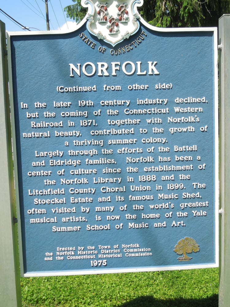 Norfolk Historical Marker Updated September 2025 Norfolk Village