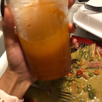 Aroy Thai - Thai tea...they add perfect amount of cream - Thai Near Me - Charlotte, North Carolina
