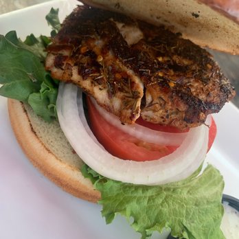 Conchy Joe's - Mahi mahi sandwich (jerked) - Seafood Near Me - Jensen Beach, Florida Conchy Joe's - Mahi mahi sandwich (jerked) - Seafood Near Me - Jensen Beach, Florida