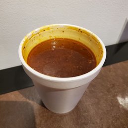 Consomme, free with an appropriate food order (and maybe an inappropriate food order too if that exists) Consomme, free with an appropriate food order (and maybe an inappropriate food order too if that exists)