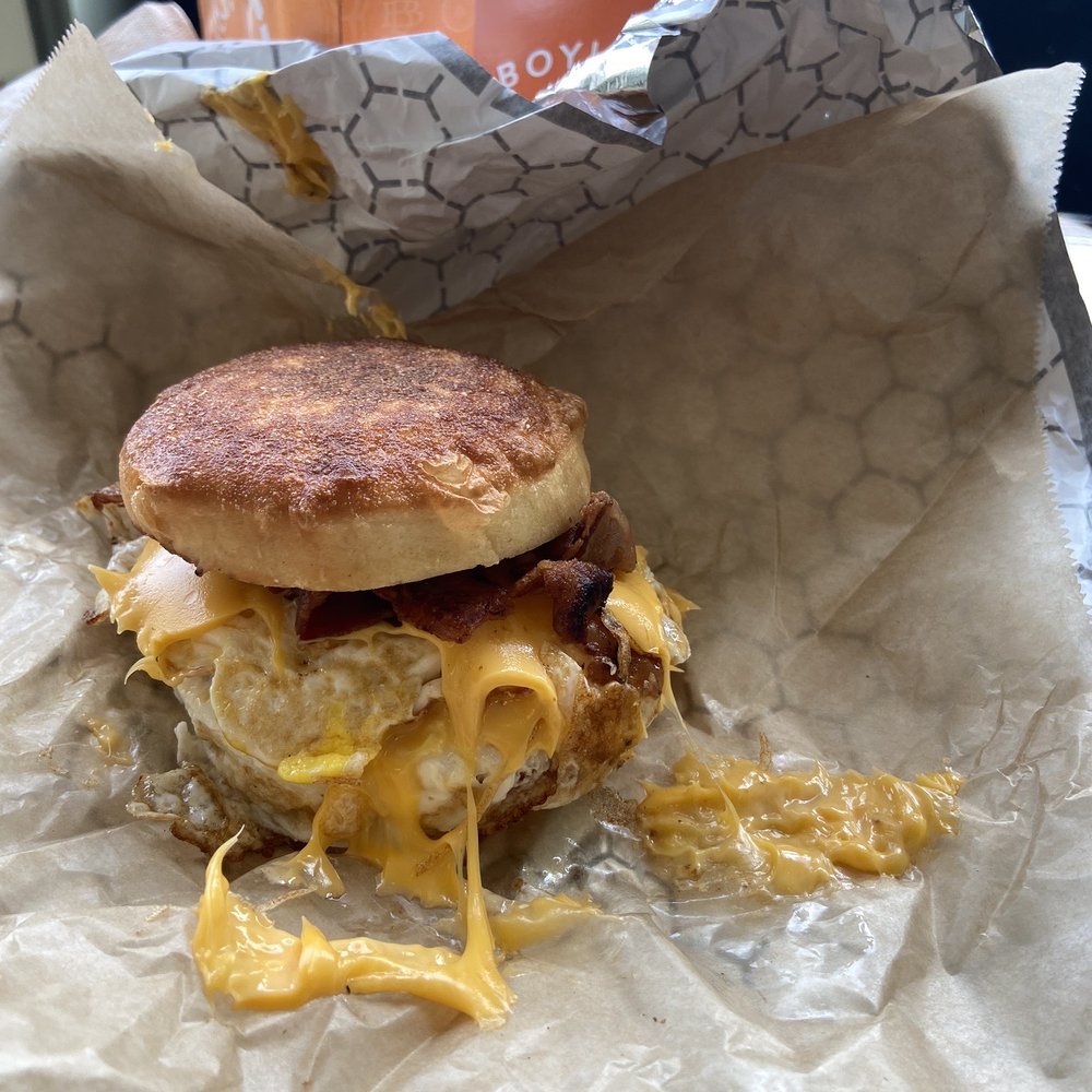 The Beacon Daily - Bacon egg and cheese on an English muffin - Breakfast & Brunch Near Me - Beacon, New York The Beacon Daily - Bacon egg and cheese on an English muffin - Breakfast & Brunch Near Me - Beacon, New York