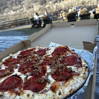 Abolitionist Ale Works - a pepperoni pizza in a box - Pizza Near Me - Charles Town, West Virginia Abolitionist Ale Works - a pepperoni pizza in a box - Pizza Near Me - Charles Town, West Virginia