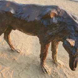 Jack London Square Wolf - Wolf sculpture