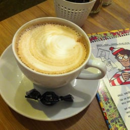 Cappuccino while finding Waldo.
