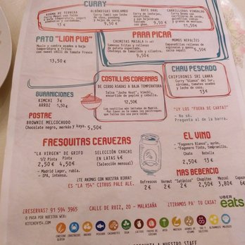 Kitchen 154 - Carta - Indian Near Me - Madrid, M
