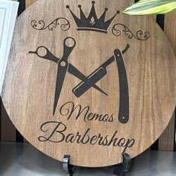 Memos Barber Shop - Nice fancy sign on the bar.