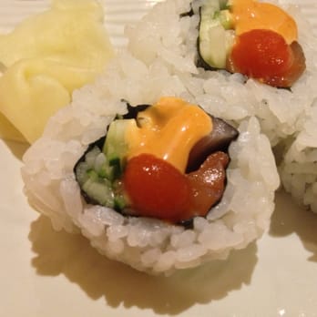 Akebono - Dynamite roll with hamachi, salmon, and cucumber - Japanese Near Me - Sacramento, California