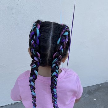 Over The Rainbow - daughters birthday braids by Janet - Kids Hair Salons Near Me - Northridge, California
