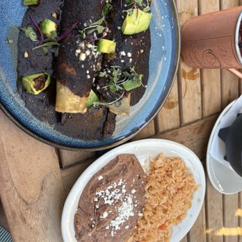 Casa De Onda - Short rib mole enchiladas with rice and beans (rice and beans $4 extra) - Mexican Near Me - Costa Mesa, California Casa De Onda - Short rib mole enchiladas with rice and beans (rice and beans $4 extra) - Mexican Near Me - Costa Mesa, California