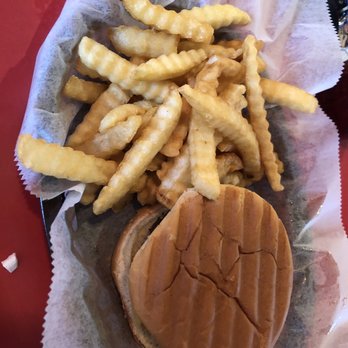 Johnny's Barbeque - Cheeseburger and fries - Barbeque Near Me - Rockwell, North Carolina