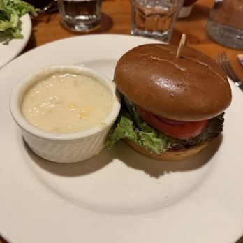 Gotts Roadside - Cheeseburger with corn chowder - Burgers Near Me - Napa, California
