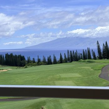 Kapalua Golf Plantation Course - View from our table. - Golf Near Me - Lahaina, Hawaii