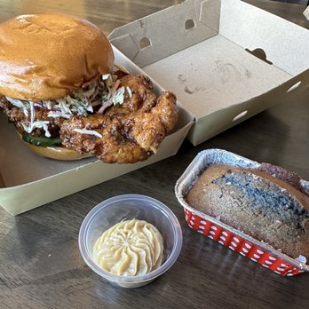 Le Coupe - Fried Chicken Sandwich and Blue Corn Bread - Southern Near Me - Los Angeles, California