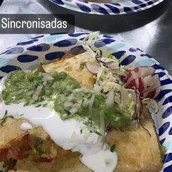 Street Side Tacos - Sincronizada aka loaded quesadilla with steak