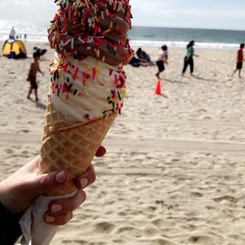 Beach Treats - Chocolate and vanilla soft serve with rainbow sprinkles. - Desserts Near Me - San Diego, California Beach Treats - Chocolate and vanilla soft serve with rainbow sprinkles. - Desserts Near Me - San Diego, California