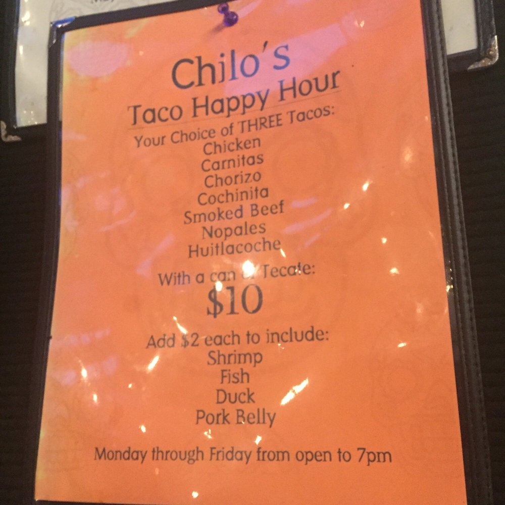 Chilo's - They now have a happy hour taco special. - Bars Near Me - Brooklyn, New York Chilo's - They now have a happy hour taco special. - Bars Near Me - Brooklyn, New York