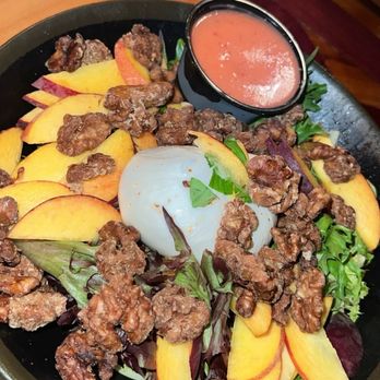 Three Monkeys Cafe - Peach & Burrata Salad - New American Near Me - Philadelphia, Pennsylvania