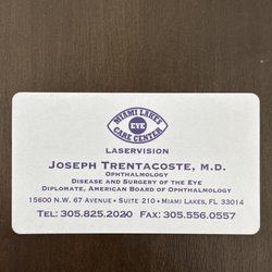 Joseph Trentacoste, MD - Business Card