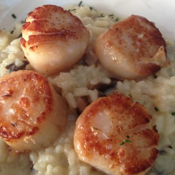 Parkers' Lighthouse - Scallops on mushroom risotto - Seafood Near Me - Long Beach, California Parkers' Lighthouse - Scallops on mushroom risotto - Seafood Near Me - Long Beach, California