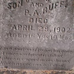 G A R Cemetery - gravestone