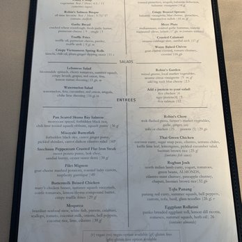 Robins Restaurant - New American Near Me - Cambria, California