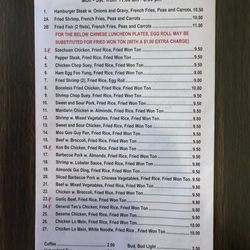 Oriental Gardens - Lunch menu Mon-Sat 11:00am - 3:00pm