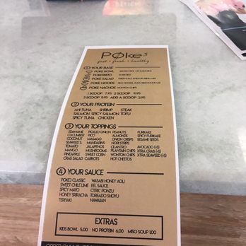 Poke 3 - Menu - Poke Near Me - El Paso, Texas