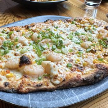 Salt + Stone - Shrimp Flatbread - Seafood Near Me - Somerville, Massachusetts