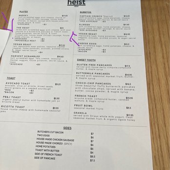 Heist Restaurant - Menu - Coffee & Tea Near Me - San Francisco, California Heist Restaurant - Menu - Coffee & Tea Near Me - San Francisco, California