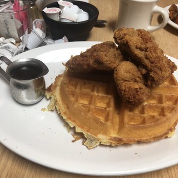 Bertha's Diner - Chicken/waffle maple  gravy sauce - Diners Near Me - Buffalo, New York