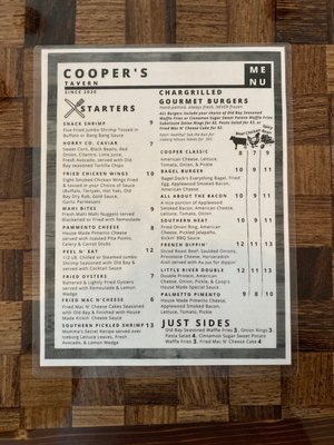 Menu photo 8 Cooper’s Tavern Little River, SC Menu photo 8 Cooper’s Tavern Little River, SC