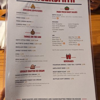 Burgersmith - Menu - Burgers Near Me - Baton Rouge, Louisiana