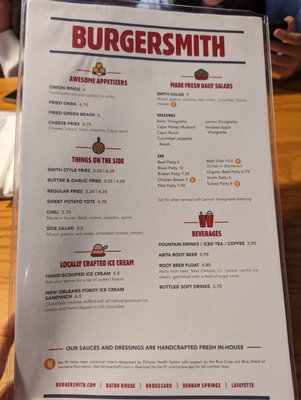 Menu photo 3 Burgersmith Baton Rouge, LA