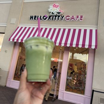 Hello Kitty Cafe - Strawberry Matcha - Cafes Near Me - Irvine, California
