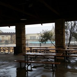 Lantana North Community Center - Pavilion, looking back toward pool