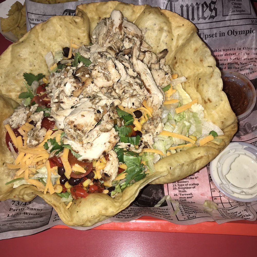 The Chop Shop - Huge taco salad with chicken. - Burgers Near Me - Lakeland, Florida