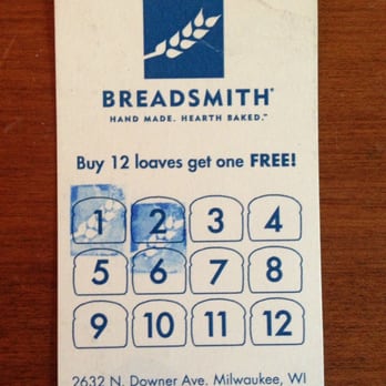 Breadsmith - Milwaukee - Stamp card - Bakeries Near Me - Milwaukee, Wisconsin Breadsmith - Milwaukee - Stamp card - Bakeries Near Me - Milwaukee, Wisconsin