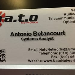 Nato Networks - Antonio's business card