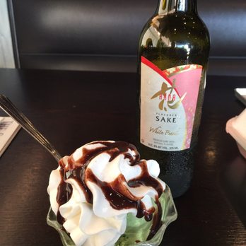 Waraii Sushi - My free Yelp Check In green tea ice cream for dessert...with yummy white peach sake. - Japanese Near Me - Oceanside, California Waraii Sushi - My free Yelp Check In green tea ice cream for dessert...with yummy white peach sake. - Japanese Near Me - Oceanside, California