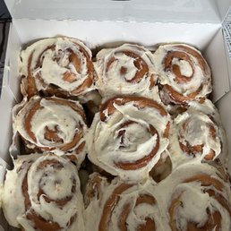 a box of cinnamon rolls a box of cinnamon rolls