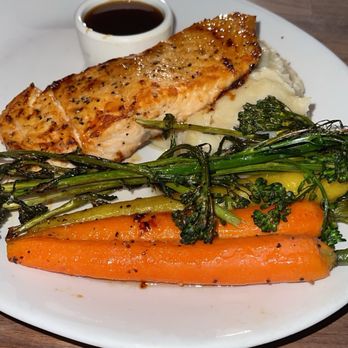 Yard House - Whiskey Glazed Salmon - New American Near Me - Atlanta, Georgia Yard House - Whiskey Glazed Salmon - New American Near Me - Atlanta, Georgia