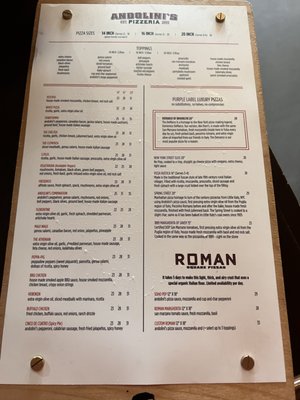 Menu photo 3 Andolini's Pizzeria Jenks Riverwalk Jenks, OK