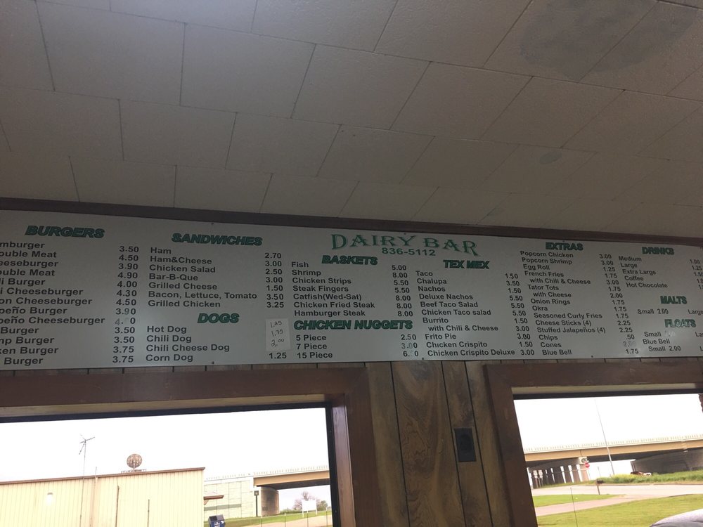 Dairy Bar Menu Yelp