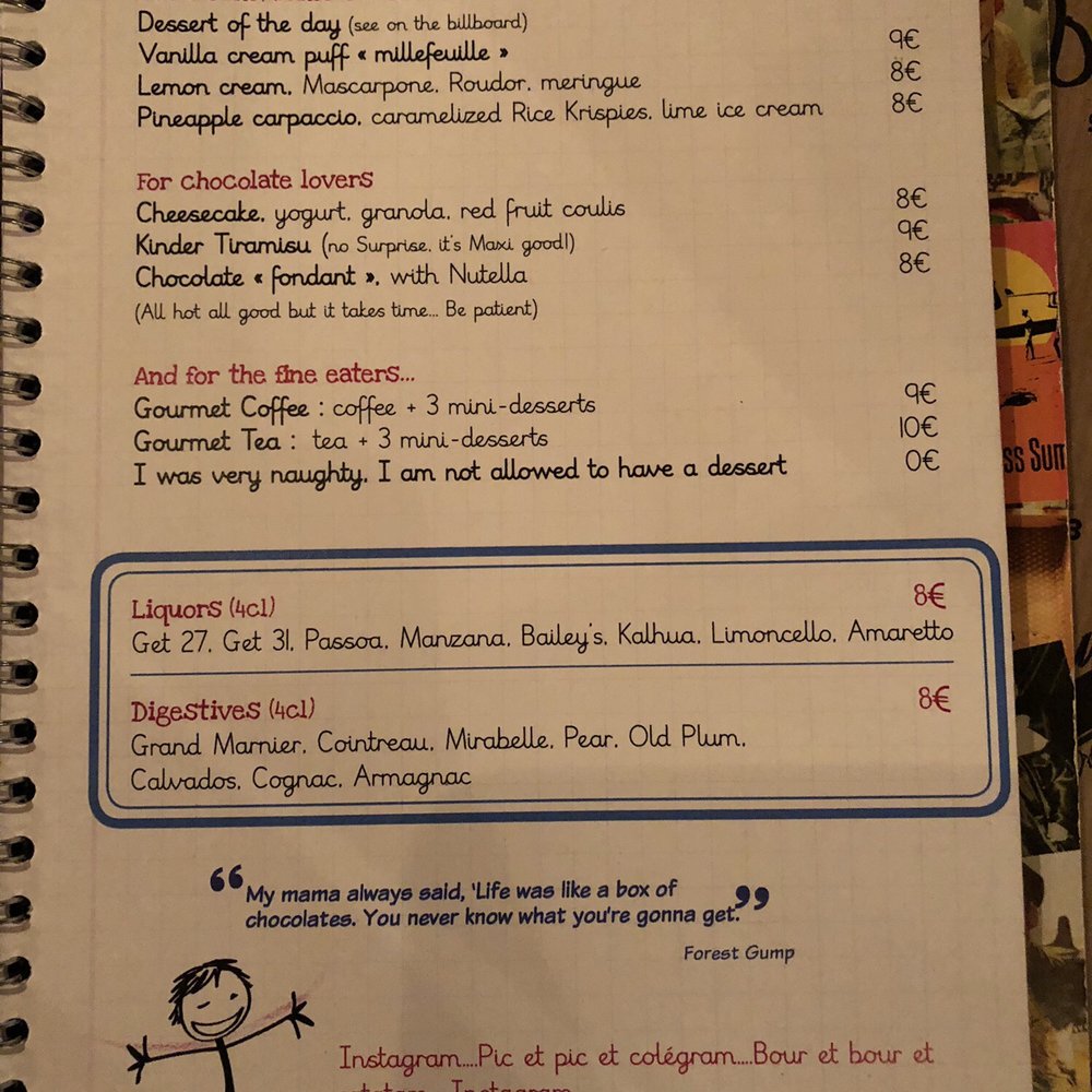 Les Fils à Maman - Dessert Menu - French Near Me - Paris, 75 Les Fils à Maman - Dessert Menu - French Near Me - Paris, 75